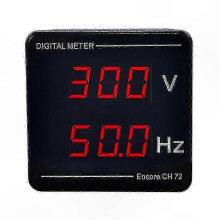 Multímetro digital de 50-500 V CA, medidor de frecuencia de 10-99,9 Hz con fácil configuración.