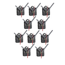 10-teiliges DIY-Uhrwerk-Mechanismus-Set mit geräuschlosem Quarzwerk für Wanduhren, inklusive Zeigern