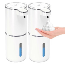 2 dispenser automatici di sapone schiumogeno, dispenser di sapone schiumogeno senza contatto, ricaricabile,