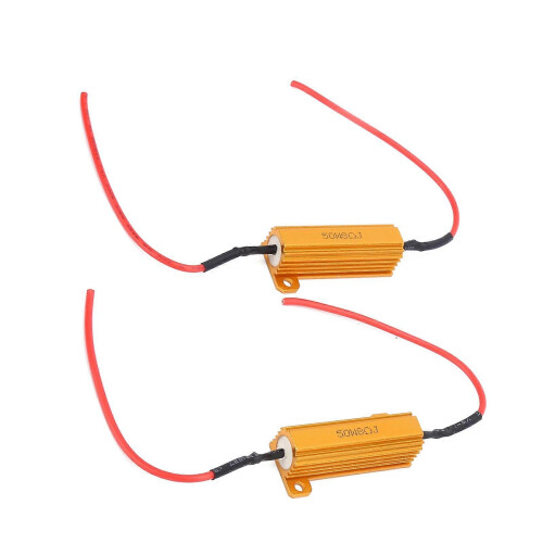 2 x 50W LED Decoder 8Ω Load Resistor Canbus Error Free for Headlights Fog Lights Daytime Running Lights 1