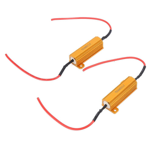 2 x 50W LED Decoder 8Ω Load Resistor Canbus Error Free for Headlights Fog Lights Daytime Running Lights 2