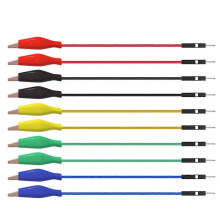 Alligator Clips to Breadboard Male Jumper Wires Soft Flexible Silicone Test Leads for Electrical Te
