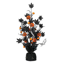 Halloween Decorations Black Scary Pumpkin Maple Leaf Decoration Tree Ghost Festival Home Ornament