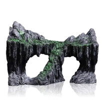 Resin Kreativ Akvariumdekoration Akvarium Simulerad Sten Berg Ornament Stengrotta För Fisk Re