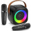 Μίνι Μηχανή Καραόκε, Φορητό Ηχείο Bluetooth με 2 Ασύρματα Μικ 1