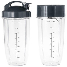7 Pieces Blender Cups & Blade Replacement Set 32Oz Huge Cup Compatible for 600W/900W Blender