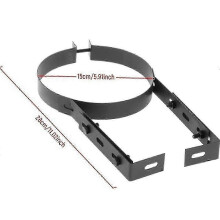 Stainless Steel Chimney Pipe Holder Bracket 15CM Adjustable Wall Support Hanging Clip for Stove Pipe 2025