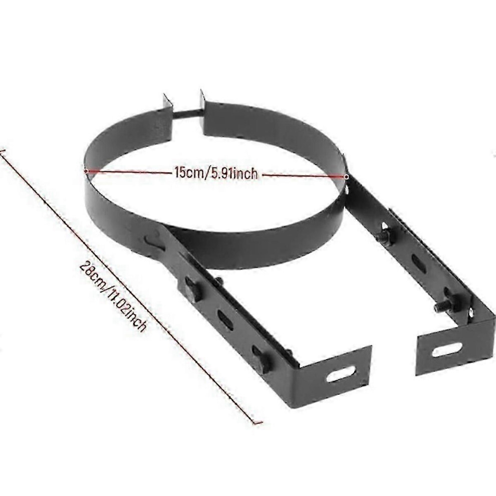 Stainless Steel Chimney Pipe Holder Bracket 15Cm Adjustable Wall Support Hanging Clip For Stove Pipe 2025 9409192838063
