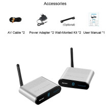 Trasmettitore e ricevitore per decoder digitale video wireless con spina UK.