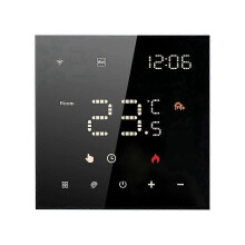 Tuya Wifi Smart Thermostat Floor Heating Thermostat Smart Home Electric Heating Voice Control Led Color Screen Black