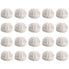 20 Pcs Grid Cube Connector ABS Connectors for Wire Cube Storage Shelving (White)