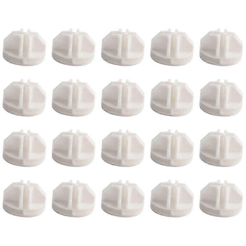 20 Pcs Grid Cube Connector ABS Connectors for Wire Cube Storage Shelving (White)