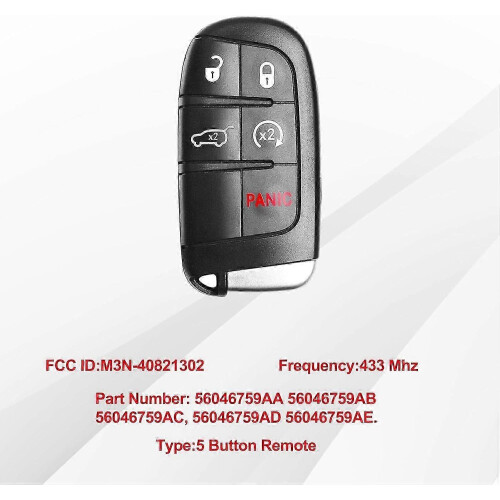 Programmable Replacement Smart Key Fob for 2014-2015 Jeep Grand Cherokee Proximity Entry 2