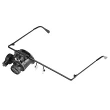 Watch Repair Single Lens Glasses 20x Magnifying Glass Jeweler Tool LED Light Magnifier