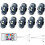 10PCS ασύρματα φώτα LED για αυτοκίνητο, με τηλεχειριστήριο, α 1