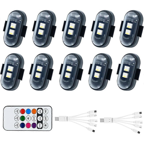 10PCS ασύρματα φώτα LED για αυτοκίνητο, με τηλεχειριστήριο, α
