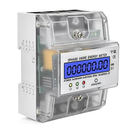 Τριφασικός μετρητής 4P KWh Μετρητής ενέργειας Μετρητής ηλεκτρικής ισχύος 230/400V 5-100A