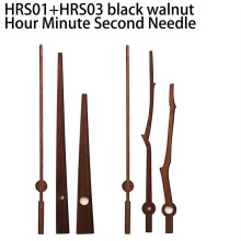 4Pcs Quartz Clock Movement Mechanism Repair Kits with 4 Types of Walnut Wood Clock Hands Clock Movement Accessories