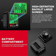Probador de enchufes digital HT97 Detector de voltaje inteligente Enchufe europeo