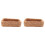 2X Hand-Woven Rectangular Rattan Wicker Basket Fruit Tea Snack Bread Picnic Cosmetic Storage Box S 1