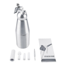 Dispensador portátil de nata montada de aluminio de 1000 ml, herramienta para postres