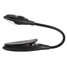 Mini Flexible Clip-on Bright Booklight LED Travel Book Reading Lamp White Light book holder small ta