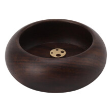 Incense Holder for Sticks Wooden Copper Small Round Incense Aromatherapy Plate for Tea Ceremony Home Decor A