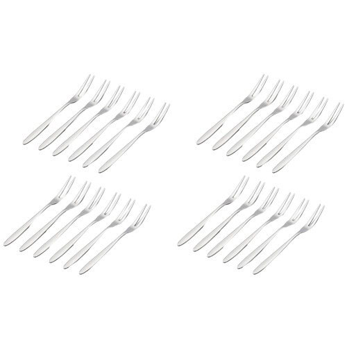 24 PeçAs Garfos de Sobremesa, 5,1 Polegadas de AçO InoxidáVel -Salada Garfo de Frutas Garfos