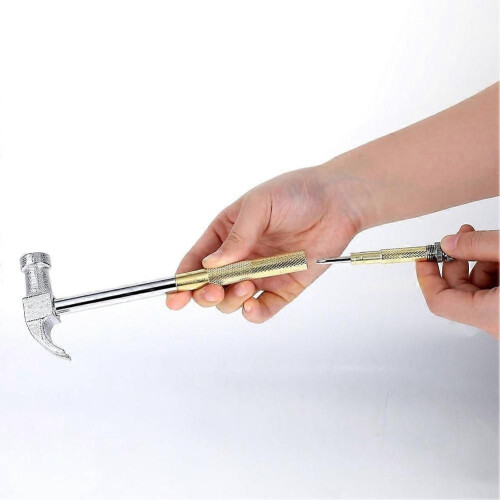 Mini Hammer 6 in 1 Small Hammer Brass Hammer Screwdriver 1