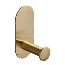 Wall Mounted Hand Towel Bar Rack Brushed Gold Stainless Steel Round Toilet Paper Holder Hooks Hardware Accessories