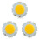 3 lampade a LED COB ad alta potenza e super luminose da 3W, luce bianca calda. 1