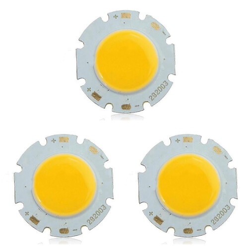 3 lampade a LED COB ad alta potenza e super luminose da 3W, luce bianca calda.