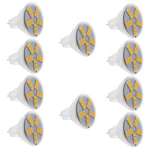 10X 7W MR11 GU4 600LM Λάμπα LED 15 5630SMD Θερμό Λευκό Φως