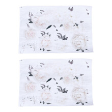 2X White Peony Flowers Blossom Kid Wall Sticker Home Nursery Decor Baby Decal
