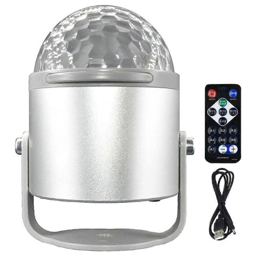 LED Stage Disco Light Περιστρεφόμενο DJ Ball Strobe Τηλεχειριστήριο Ή