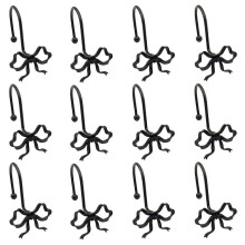 Black Bow Shower Curtain Hooks,12Pc Decorative Metal Rust Proof Shower Curtain Rings for Bathroom,f