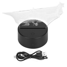 Lámpara de noche acrílica 3D con interruptor táctil, ideal para decorar el escritorio o como regalo.