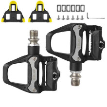 ESLNF Pedale autobloccante per bici da strada, compatibile con sistema SPD SL con piastra di bloccaggio