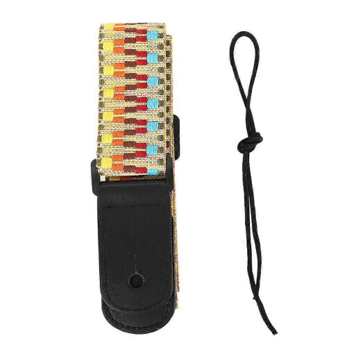 Adjustable Hawaiian Guitar Strap for 4 Strings Exotic Rainbow Ukulele Accessories