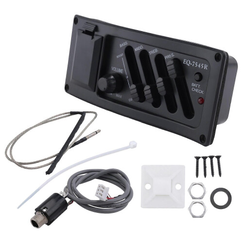 Gitarrförförstärkare, equalizer, EQ, 4-bands EQ, förförstärkare, akustisk piezo 7545r 1