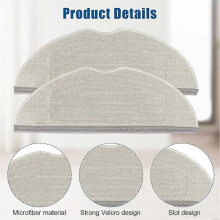 Mop Cloth Pads for Dreame Mova S10/Trouver S10/Mova S10 Plus/Trouver S10 Plus Spare Parts 12PCS