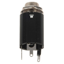 1 conector de clavija de guitarra negro de 6,35 mm de entrada, compatible con cualquier salida de pastilla