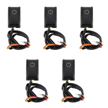 5 interruptores de botón para coche, interruptor de bricolaje tipo pasta, interruptor de encendido/apagado
