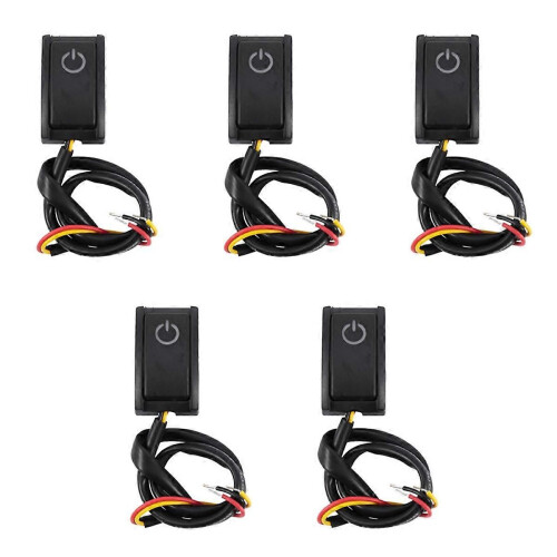 5X Car Button Switch DIY Switch Paste Type Off/on Switch compatible Car Reading Lamp/Turn Lights Small Ligh