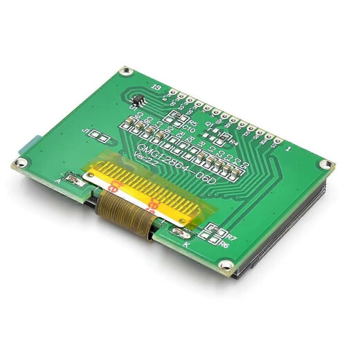 LCD12864 12864-06D, 12864, LCD Module, COG, with Chinese Font, Dot Matrix Screen, SPI Interface Grey 1