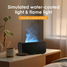 7 Colorful Humidifier Flame Aromatherapy Oil Diffusers for Home 120ml Humidifier Desktop Atmosphere Night Light White