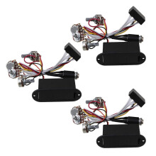 3X 2 Bandas EQ Activo Circuito Ecualizador Preamplificador Pastilla Negra