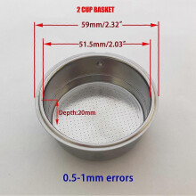 51Mm Bottomless Coffee Reusable Filters Portafilter for Homix Holder 60Mm 15-20Bar for Espresso Coffee Maker Parts