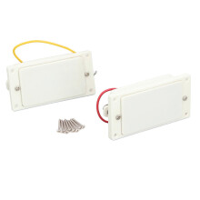 2PCS Closed Electric Guitar Pickup Double Coil Humbucker Pickup Replacement for Guitar Neck and Bridge White