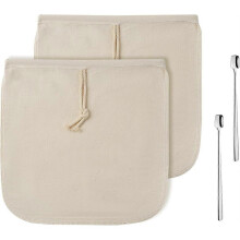 Bolsas Eusable para café frío y bolsas reutilizables para café frío - 32,5 cm (12,8 pulgadas) - Algodón